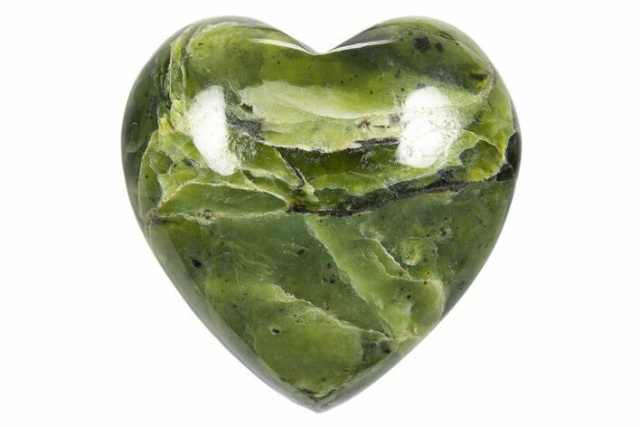 1.6" Polished Polished Jade (Nephrite) Hearts - Photo 1